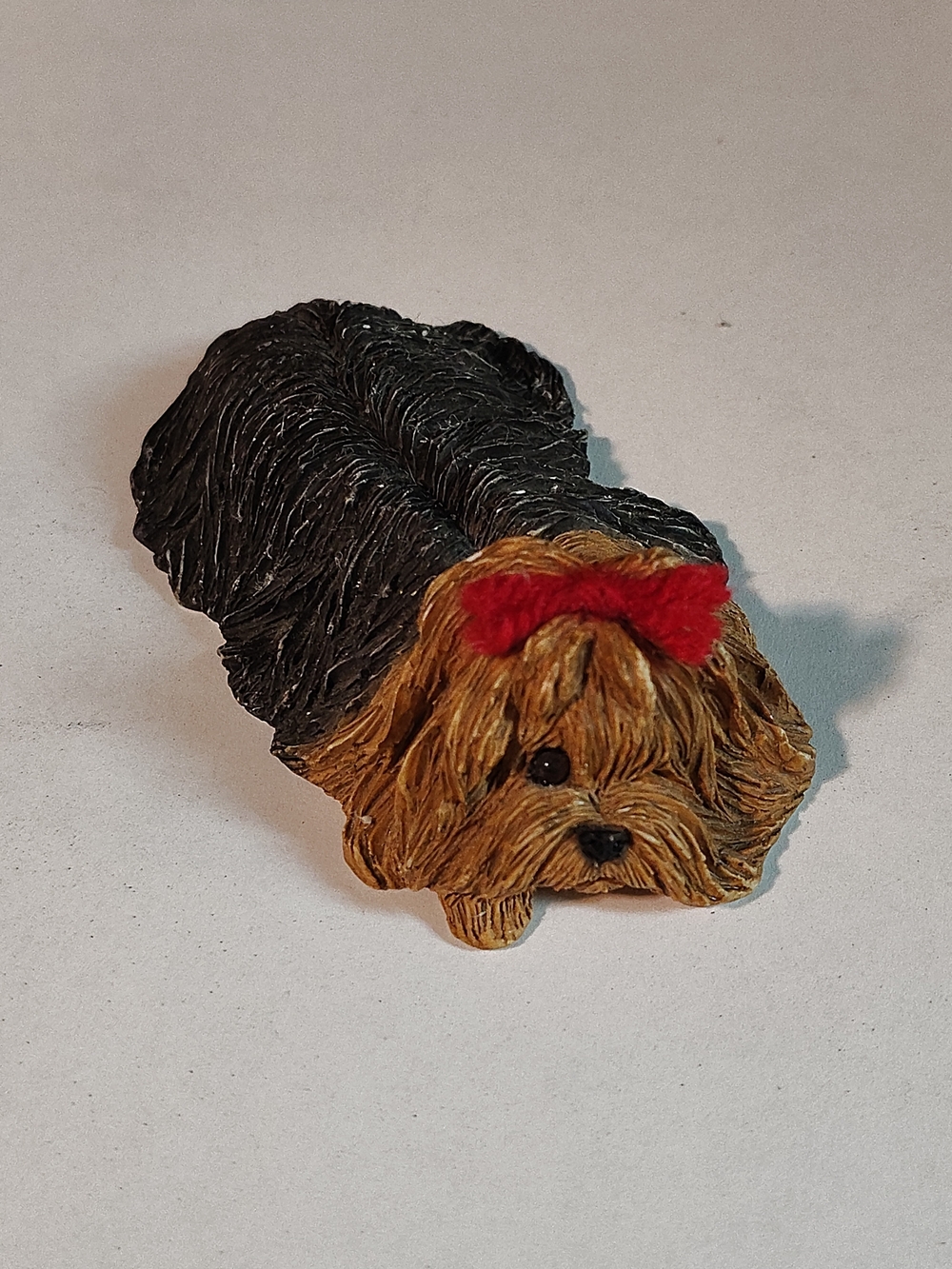 Vintage Sandicast Yorkie Pesky Peepers 4" Yorkshire Terrier Dog Figurine Decor